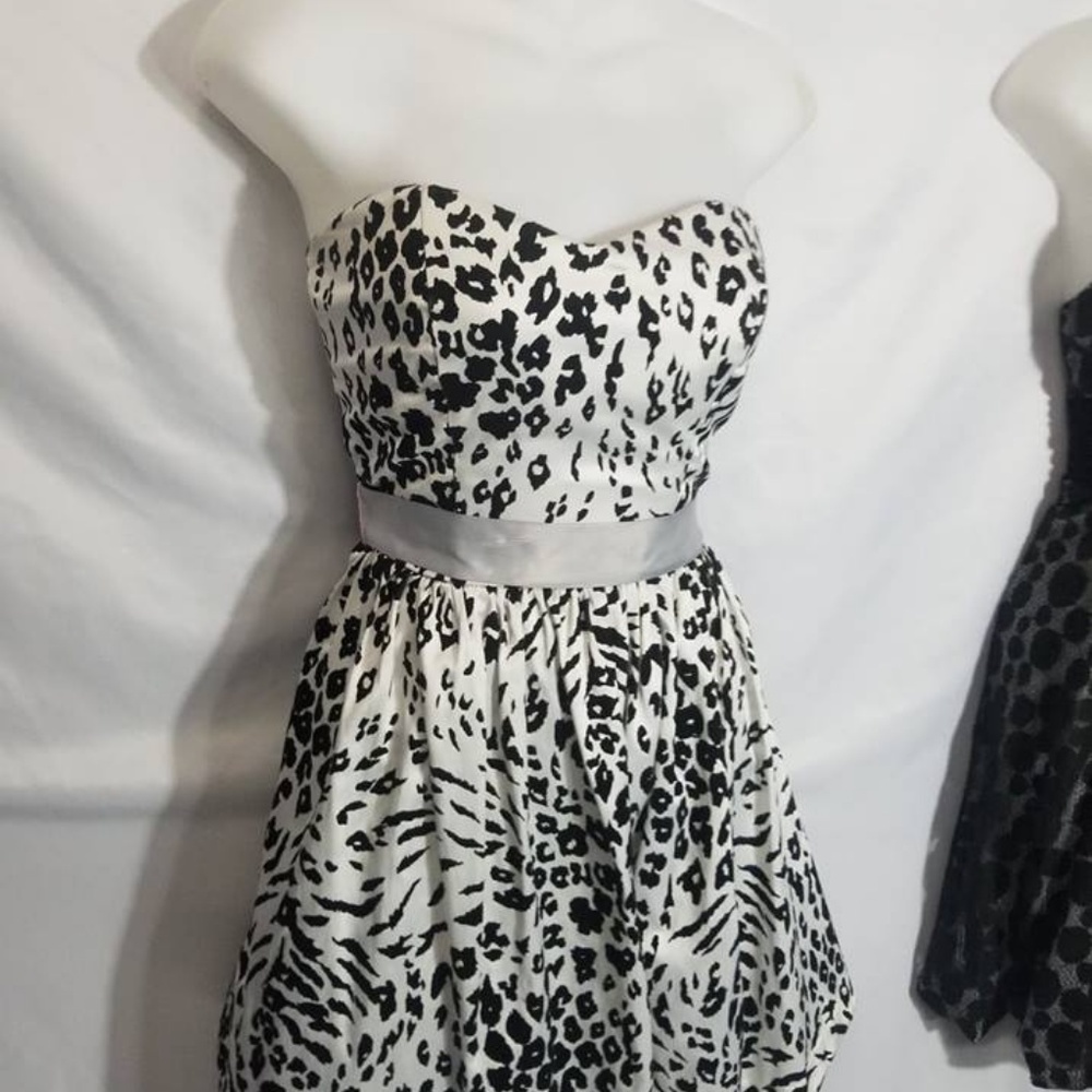 Black & White Leopard Print Ruby Rox Dress Size 5 - image 3